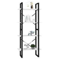 Thumbnail for Bücherregal 4 Fächer Weiß 60x30x140 cm Holzwerkstoff