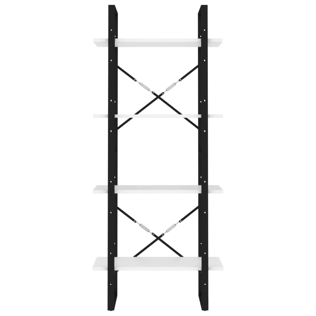 Bücherregal 4 Fächer Weiß 60x30x140 cm Holzwerkstoff