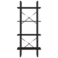 Thumbnail for Bücherregal 4 Fächer Schwarz 60x30x140 cm Kiefer Massivholz