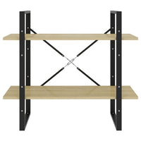 Thumbnail for Bücherregal 2 Fächer Sonoma-Eiche 80x30x70 cm Spanplatte