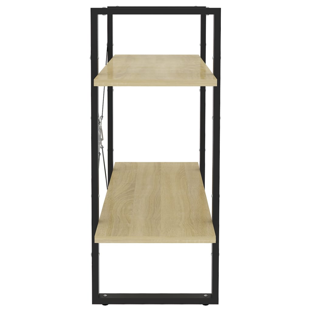 Bücherregal 2 Fächer Sonoma-Eiche 80x30x70 cm Spanplatte