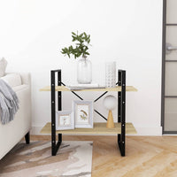 Thumbnail for Bücherregal 2 Fächer Sonoma-Eiche 80x30x70 cm Spanplatte