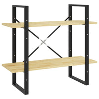 Thumbnail for Bücherregal 2 Fächer 80x30x70 cm Kiefer Massivholz