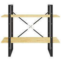 Thumbnail for Bücherregal 2 Fächer 80x30x70 cm Kiefer Massivholz