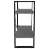 Thumbnail for Bücherregal 2 Fächer Grau 80x30x70 cm Kiefer Massivholz