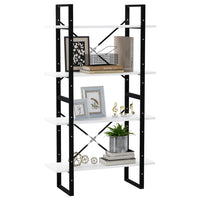 Thumbnail for Bücherregal 4 Fächer Weiß 80x30x140 cm Holzwerkstoff