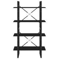 Thumbnail for Bücherregal 4 Fächer Schwarz 80x30x140 cm Spanplatte