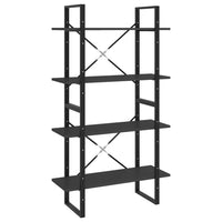 Thumbnail for Bücherregal 4 Fächer Grau 80x30x140 cm Spanplatte