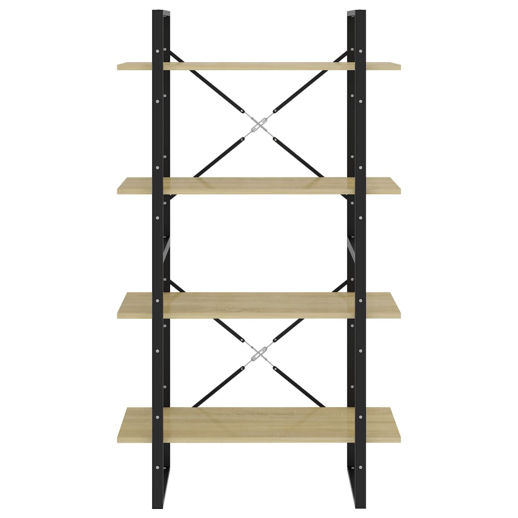 Bücherregal 4 Fächer Sonoma-Eiche 80x30x140 cm Spanplatte