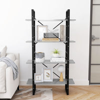 Thumbnail for Bücherregal 4 Fächer Betongrau 80x30x140 cm Holzwerkstoff