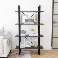 Thumbnail for Bücherregal 4 Fächer Grau 80x30x140 cm Kiefer Massivholz