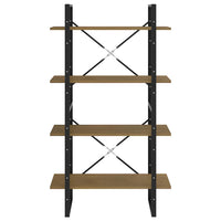 Thumbnail for Bücherregal 4 Fächer Braun 80x30x140 cm Kiefer Massivholz