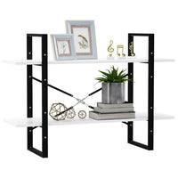 Thumbnail for Bücherregal 2 Fächer Weiß 100x30x70 cm Spanplatte