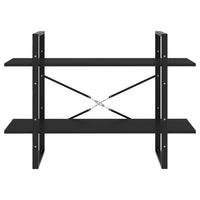 Thumbnail for Bücherregal 2 Fächer Schwarz 100x30x70 cm Spanplatte