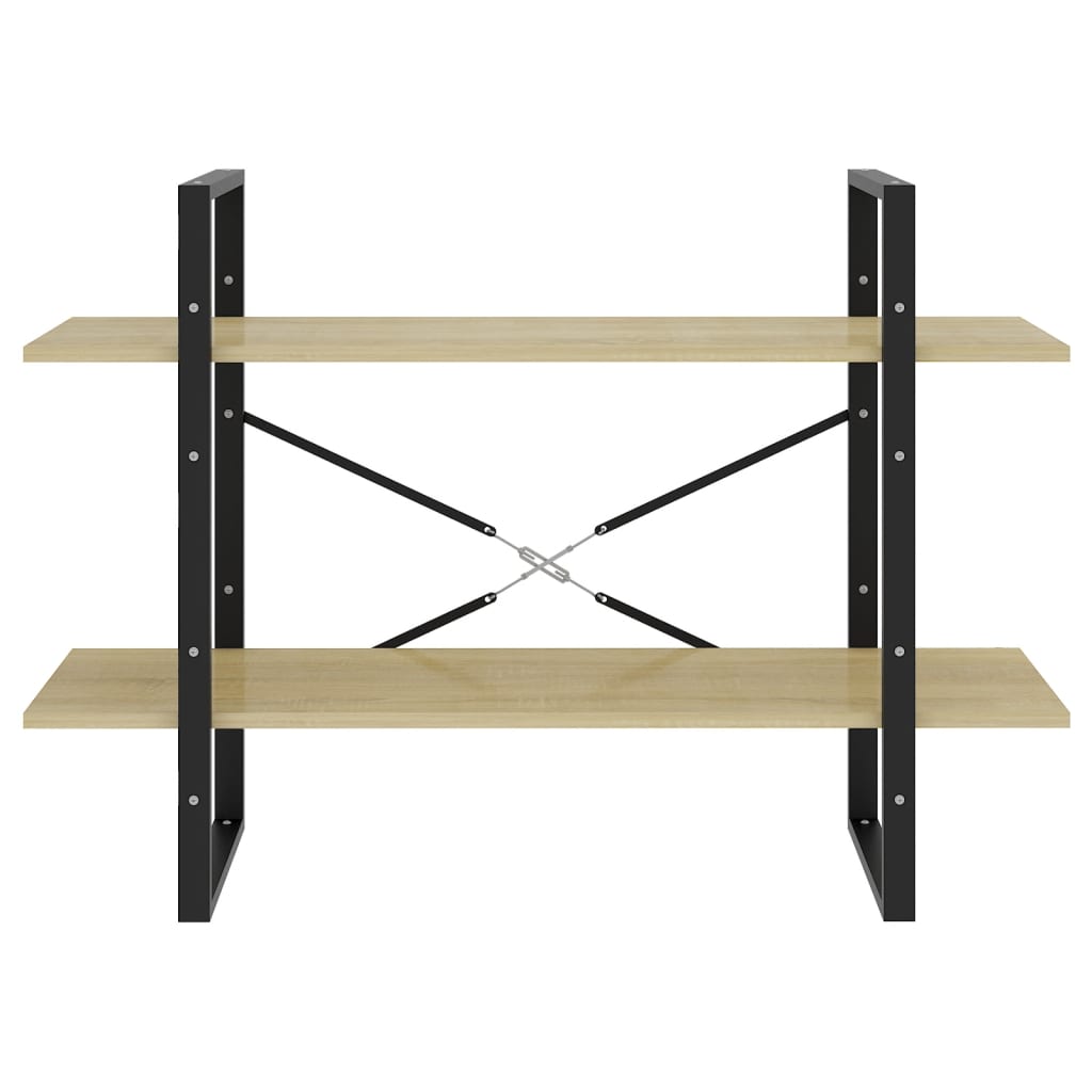 Bücherregal 2 Fächer Sonoma-Eiche 100x30x70 cm Holzwerkstoff