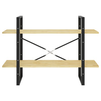 Thumbnail for Bücherregal 2 Fächer 100x30x70 cm Kiefer Massivholz