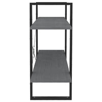 Thumbnail for Bücherregal 2 Fächer Grau 100x30x70 cm Kiefer Massivholz