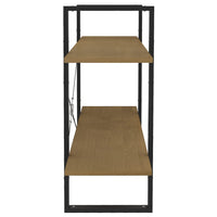 Thumbnail for Bücherregal 2 Fächer Braun 100x30x70 cm Kiefer Massivholz