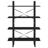 Thumbnail for Bücherregal 4 Fächer Schwarz 100x30x140 cm Holzwerkstoff