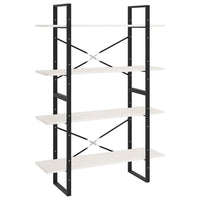 Thumbnail for Bücherregal 4 Fächer Weiß 100x30x140 cm Kiefer Massivholz