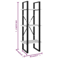 Thumbnail for Bücherregal 3 Fächer Weiß 40x30x105 cm Holzwerkstoff
