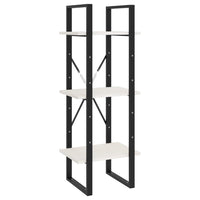 Thumbnail for Bücherregal 3 Fächer Weiß 40x30x105 cm Massivholz Kiefer