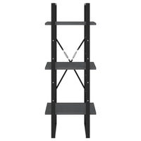 Thumbnail for Bücherregal 3 Fächer Grau 40x30x105 cm Massivholz Kiefer