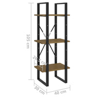Thumbnail for Bücherregal 3 Fächer Honigbraun 40x30x105 cm Massivholz Kiefer