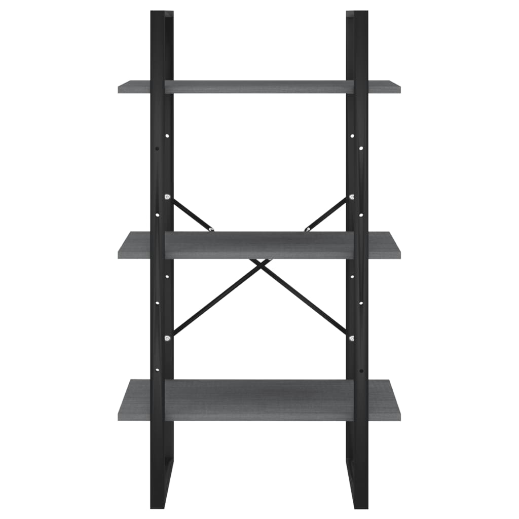 Lagerregal Grau 60x30x105 cm Massivholz Kiefer