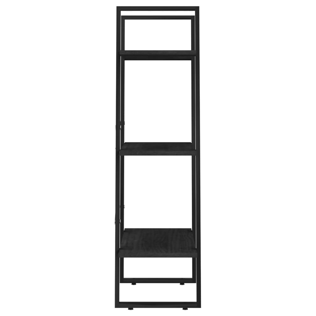 Lagerregal Schwarz 60x30x105 cm Massivholz Kiefer