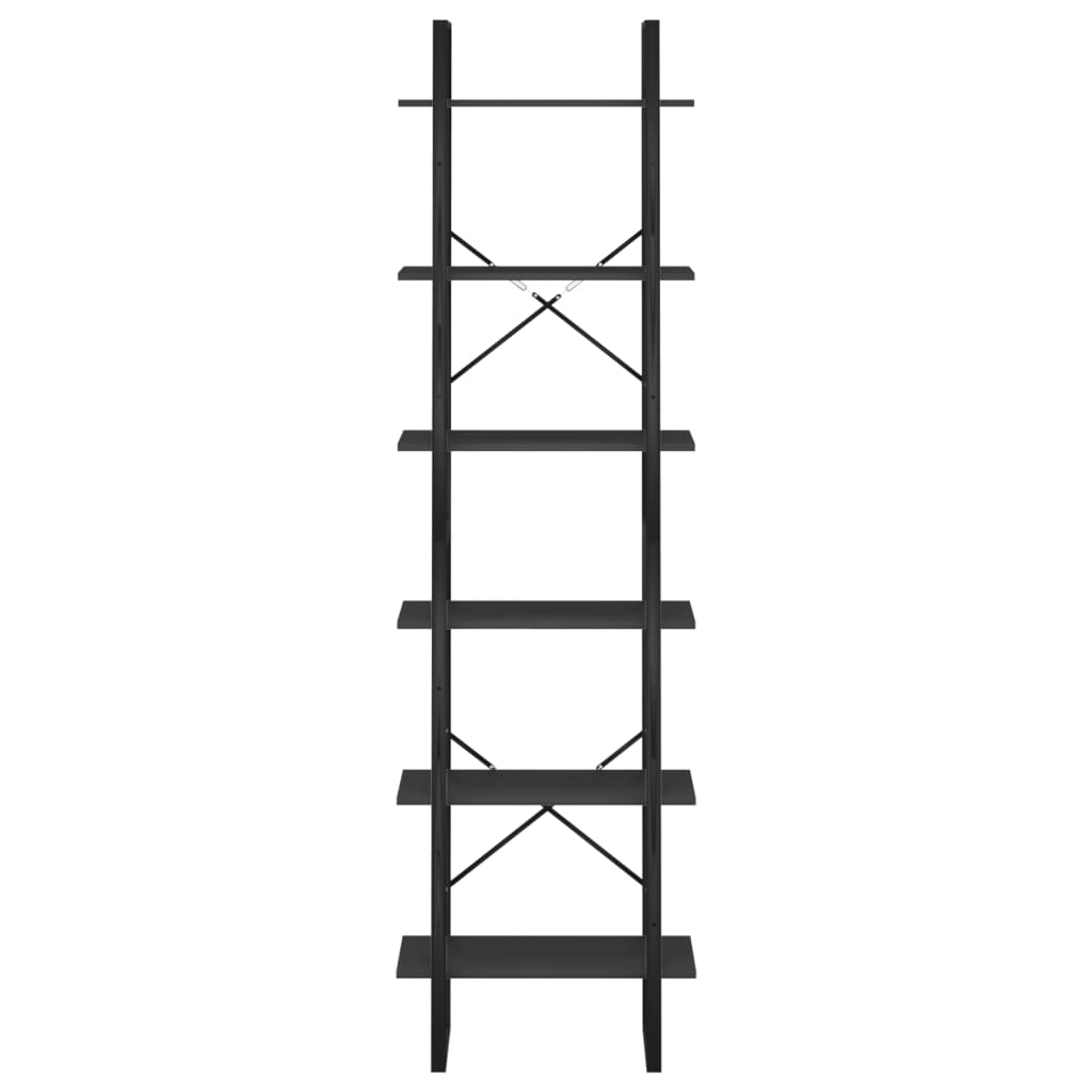 Lagerregale 2 Stk. Schwarz 60x30x210 cm Holzwerkstoff