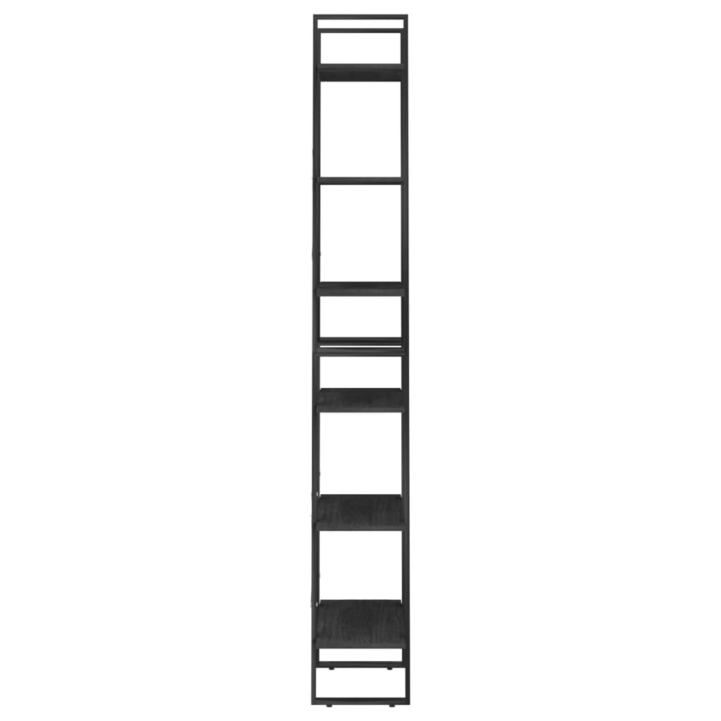 Lagerregale 2 Stk. Schwarz 60x30x210 cm Massivholz Kiefer