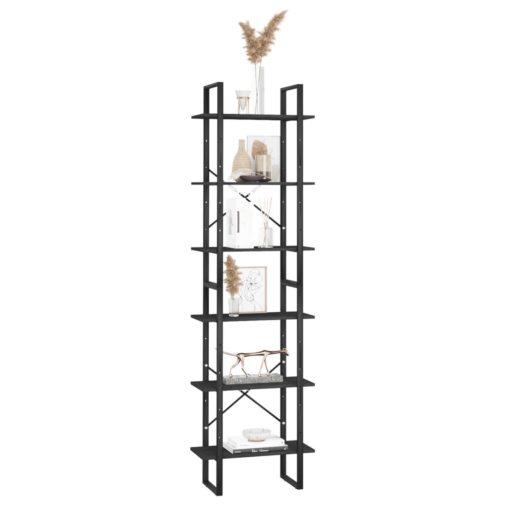 Lagerregale 2 Stk. Schwarz 60x30x210 cm Massivholz Kiefer