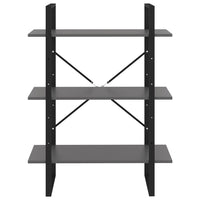 Thumbnail for Bücherregal Grau 80x30x105 cm Holzwerkstoff