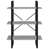 Thumbnail for Bücherregal Betongrau 80x30x105 cm Spanplatte