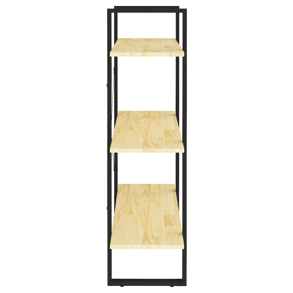 Bücherregal 3 Fächer 80x30x105 cm Massivholz Kiefer