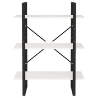 Thumbnail for Bücherregal 3 Fächer Weiß 80x30x105 cm Massivholz Kiefer