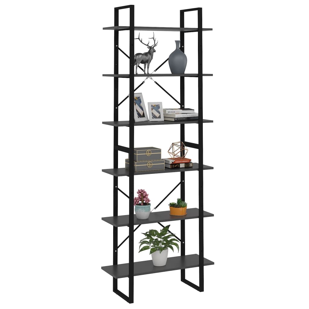 Hochschrank Grau 80x30x210 cm Spanplatte