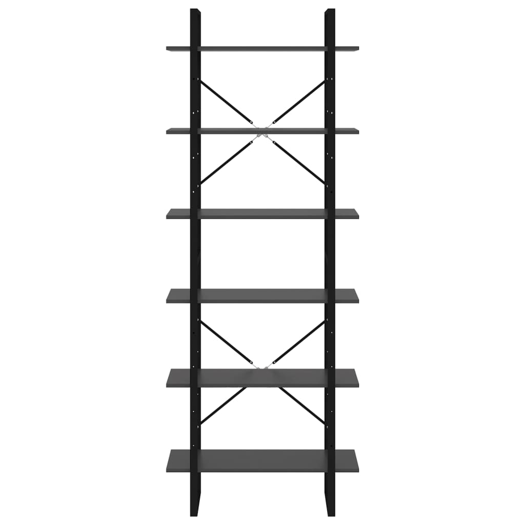 Hochschrank Grau 80x30x210 cm Spanplatte