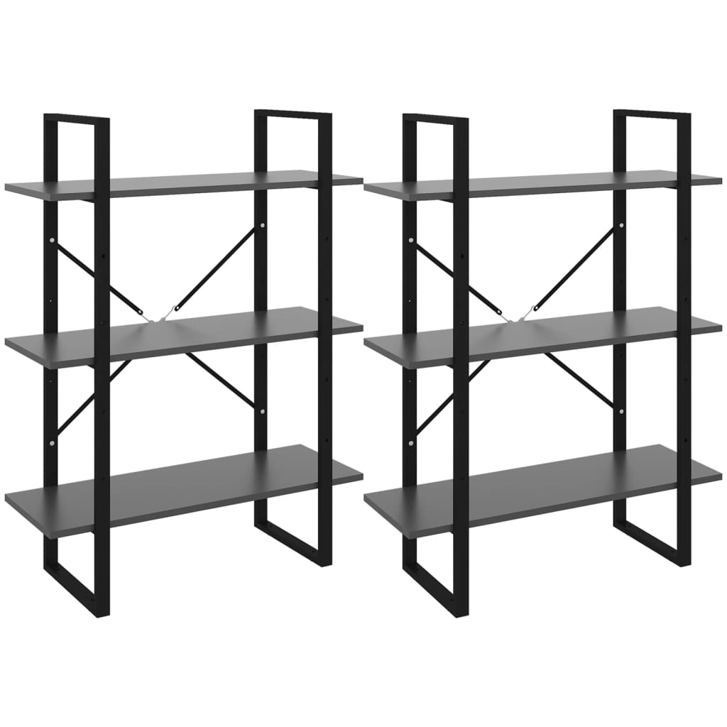 Hochschrank Grau 80x30x210 cm Spanplatte