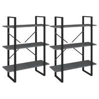 Thumbnail for Hochschrank Grau 80x30x210 cm Massivholz Kiefer