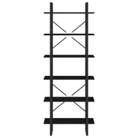 Thumbnail for Hochschrank Schwarz 80x30x210 cm Massivholz Kiefer