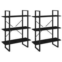 Thumbnail for Hochschrank Schwarz 80x30x210 cm Massivholz Kiefer