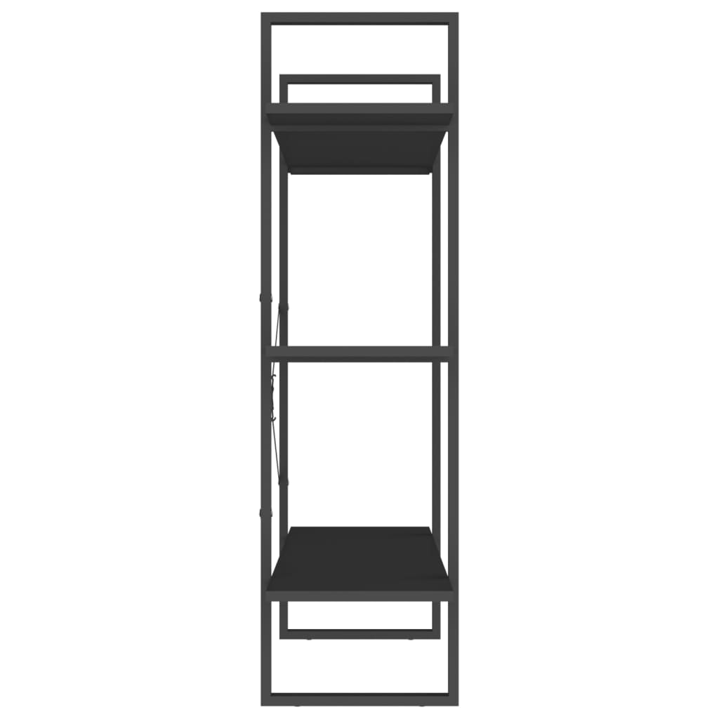 Bücherregal Schwarz 100x30x105 cm Spanplatte