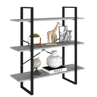 Thumbnail for Bücherregal Betongrau 100x30x105 cm Holzwerkstoff