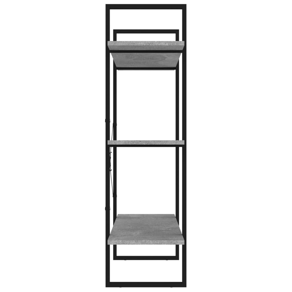 Bücherregal Betongrau 100x30x105 cm Holzwerkstoff