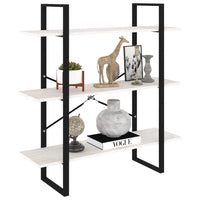 Thumbnail for Bücherregal 3 Fächer Weiß 100x30x105 cm Massivholz Kiefer