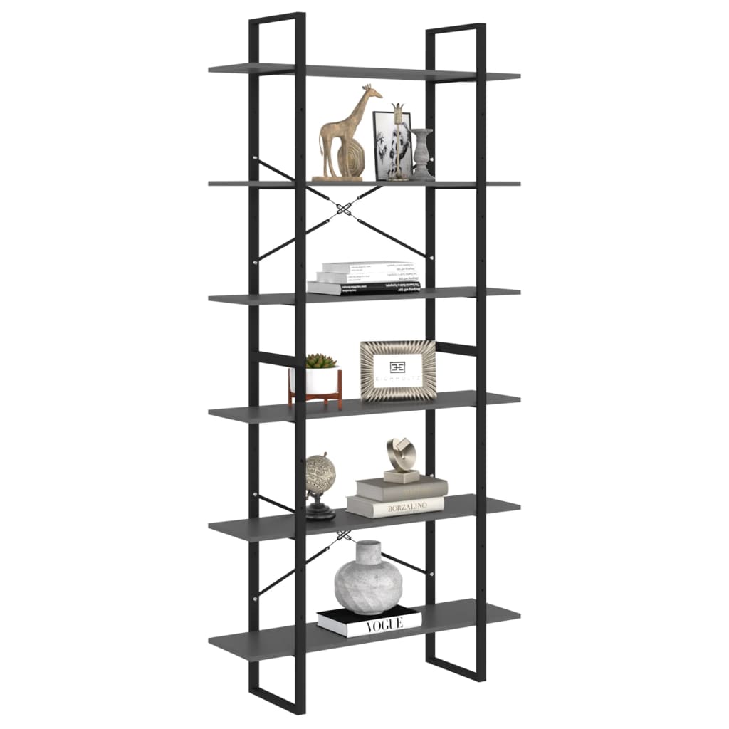 Hochschrank Grau 100x30x210 cm Spanplatte