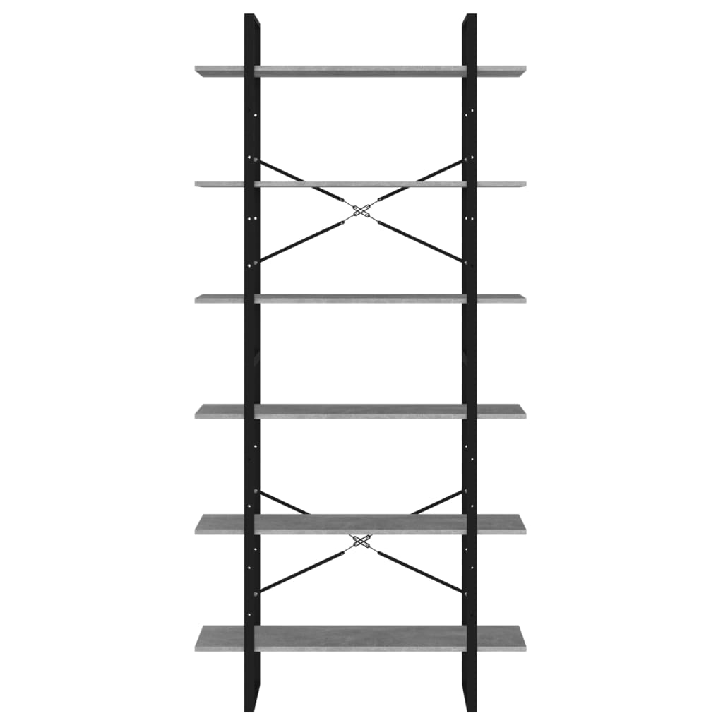Hochschrank Betongrau 100x30x210 cm Holzwerkstoff