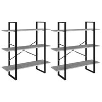 Thumbnail for Hochschrank Betongrau 100x30x210 cm Holzwerkstoff